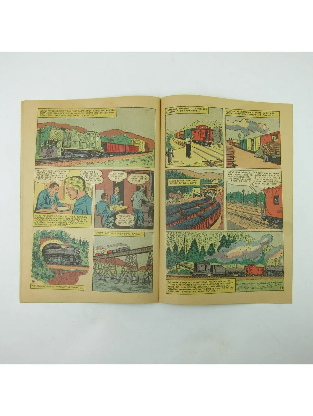 Railroad Comic Book Railroads Deliver the Goods Trains Promotional Vintage 1954